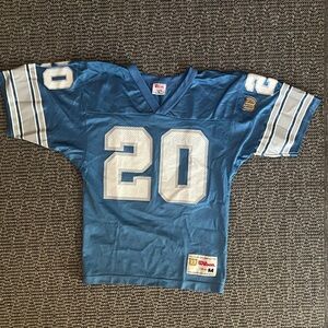 Vintage Detroit Lions Barry Sanders NFL Authentic Wilson Jersey Size Youth Med.